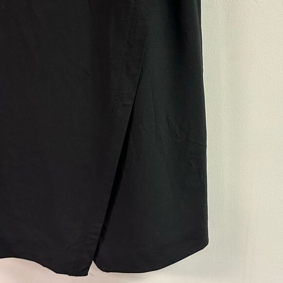 Theory Black Wrap Effect Shift Dress in Good Wool Size 6 - Picture 7 of 10